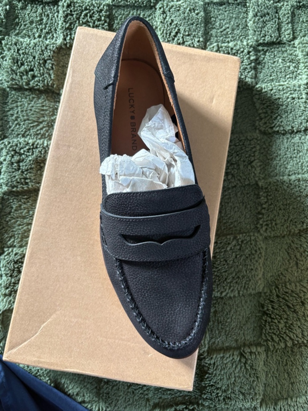 Lucky Brand Black Leather Penny Loafers